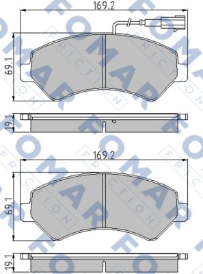 Комплект тормозных колодок, дисковый тормоз   FO 930681   FOMAR Friction