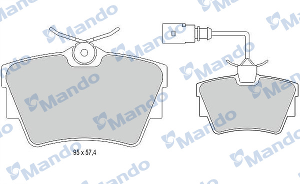 Комплект тормозных колодок, дисковый тормоз   MBF015023   MANDO