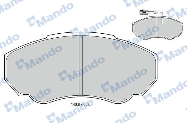 Комплект гальмівних накладок, дискове гальмо   MBF015029   MANDO