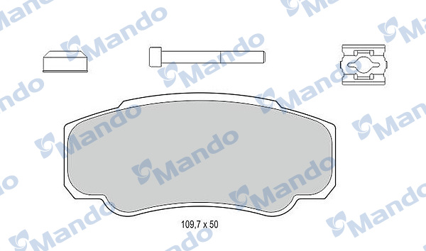 Комплект гальмівних накладок, дискове гальмо   MBF015030   MANDO