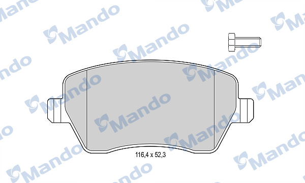 Комплект гальмівних накладок, дискове гальмо   MBF015179   MANDO