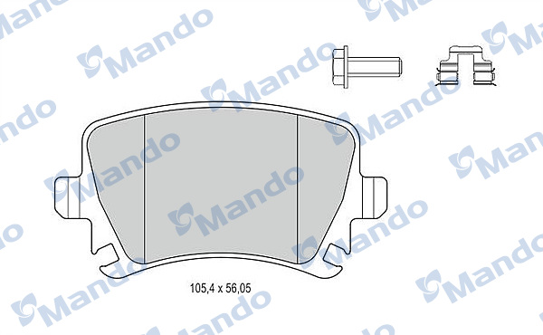 Комплект тормозных колодок, дисковый тормоз   MBF015194   MANDO