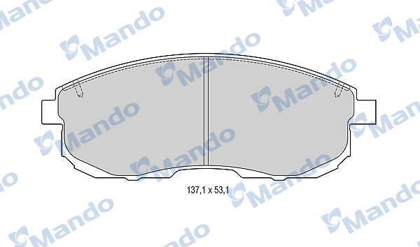 Комплект гальмівних накладок, дискове гальмо   MBF015246   MANDO