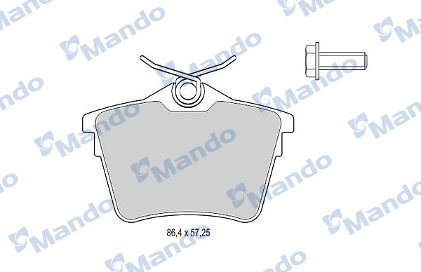 Комплект тормозных колодок, дисковый тормоз   MBF015251   MANDO
