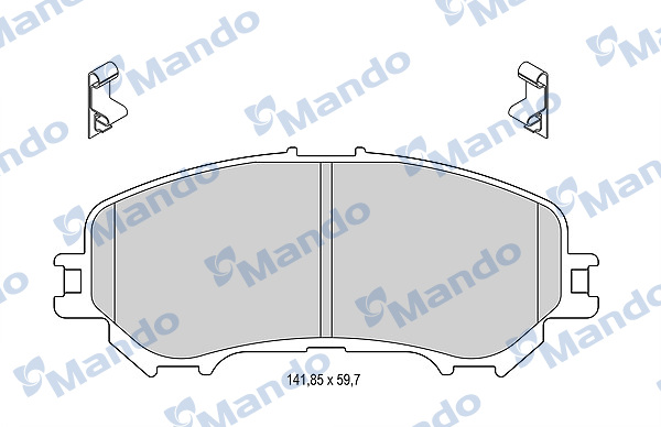 Комплект гальмівних накладок, дискове гальмо   MBF015287   MANDO