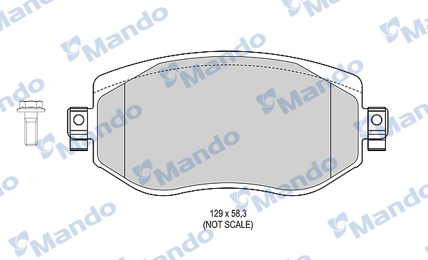 Комплект тормозных колодок, дисковый тормоз   MBF015304   MANDO