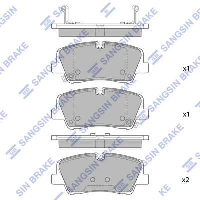 Комплект гальмівних накладок, дискове гальмо   SP4038   Hi-Q