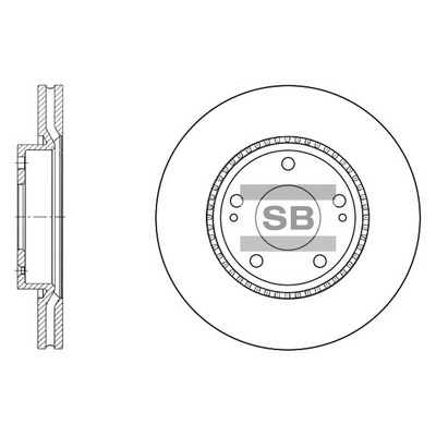 Тормозной диск   SD1051   Hi-Q