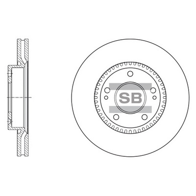 Тормозной диск   SD1056   Hi-Q