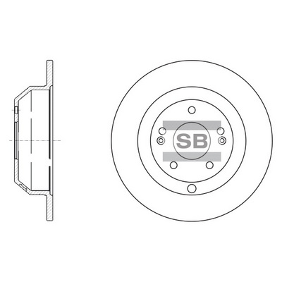 Тормозной диск   SD1072   Hi-Q