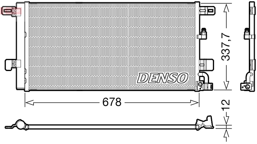 Конденсатор, кондиционер   DCN02001   DENSO