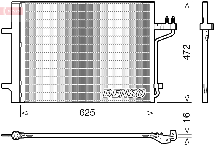 Конденсатор, кондиционер   DCN10047   DENSO