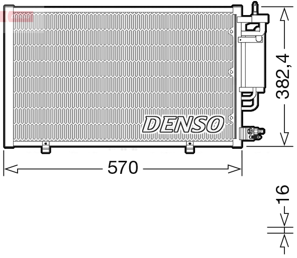 Конденсатор, система кондиціонування повітря   DCN10051   DENSO