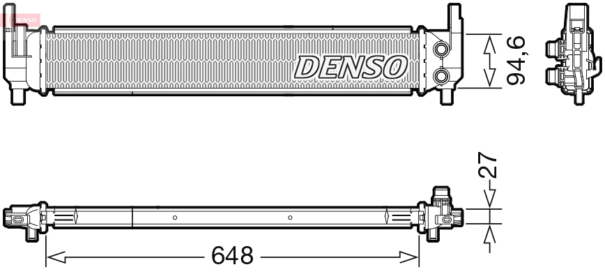 Радіатор, система охолодження двигуна   DRM02042   DENSO