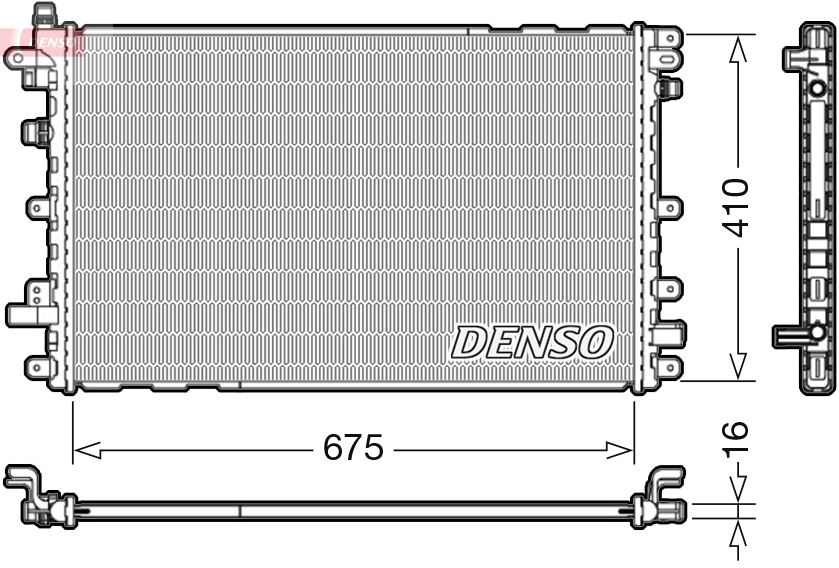 Радиатор, охлаждение двигателя   DRM20113   DENSO