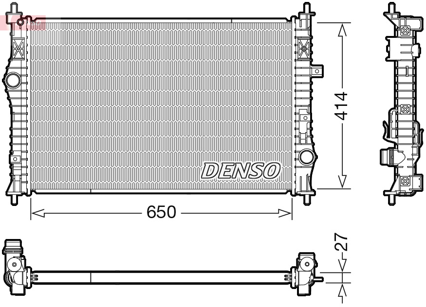 Радиатор, охлаждение двигателя   DRM21104   DENSO