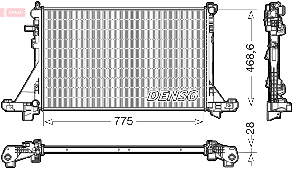 Радиатор, охлаждение двигателя   DRM23093   DENSO