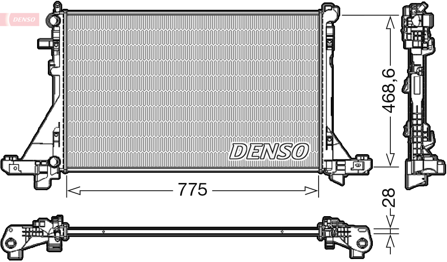 Радиатор, охлаждение двигателя   DRM23112   DENSO