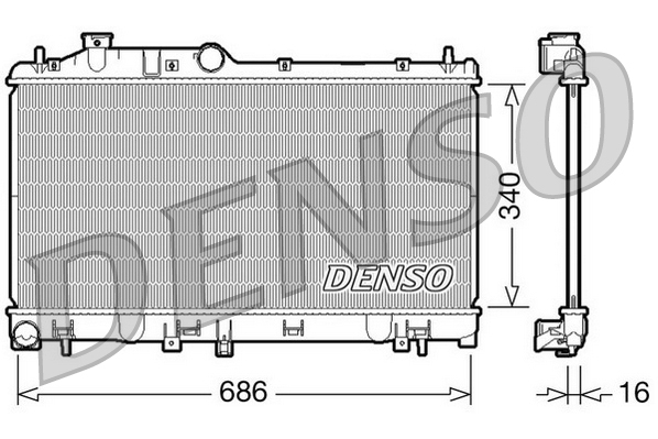 Радиатор, охлаждение двигателя   DRM36007   DENSO
