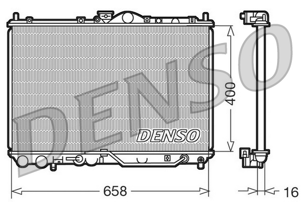 Радиатор, охлаждение двигателя   DRM45011   DENSO