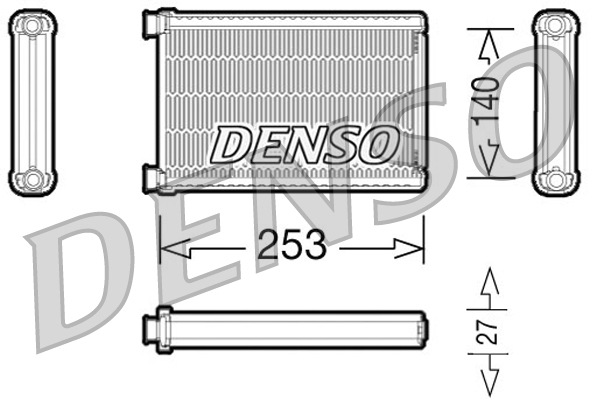 Теплообмінник, система опалення салону   DRR05005   DENSO