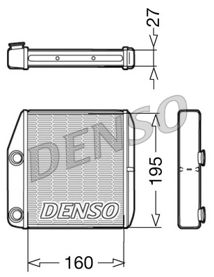 Теплообмінник, система опалення салону   DRR09075   DENSO