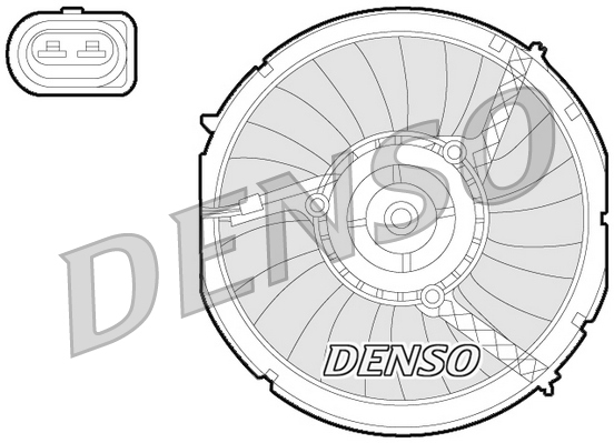 Вентилятор, охлаждение двигателя   DER02003   DENSO