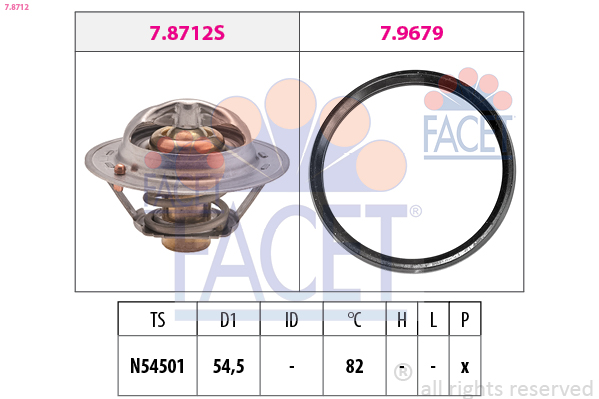 Термостат, охлаждающая жидкость   7.8712   FACET