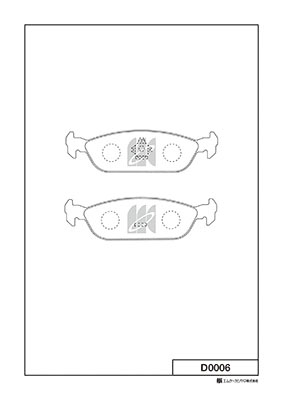 Комплект тормозных колодок, дисковый тормоз   D0006   MK Kashiyama