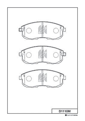 Комплект тормозных колодок, дисковый тормоз   D1110M   MK Kashiyama
