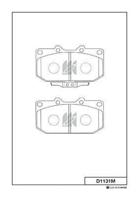 Комплект тормозных колодок, дисковый тормоз   D1131M   MK Kashiyama