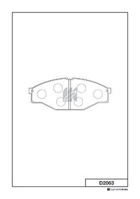 Комплект тормозных колодок, дисковый тормоз   D2063   MK Kashiyama