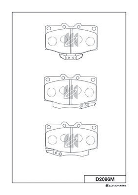 Комплект тормозных колодок, дисковый тормоз   D2096M   MK Kashiyama