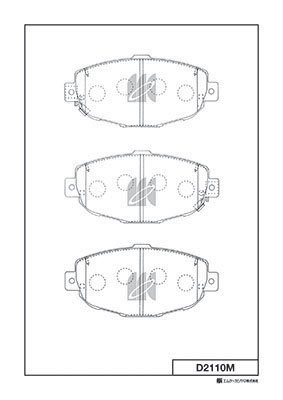 Комплект тормозных колодок, дисковый тормоз   D2110M   MK Kashiyama