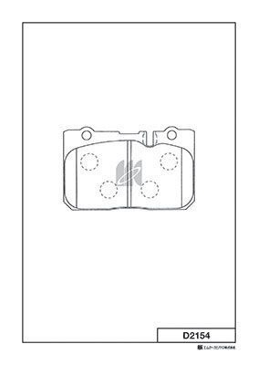 Комплект тормозных колодок, дисковый тормоз   D2154   MK Kashiyama