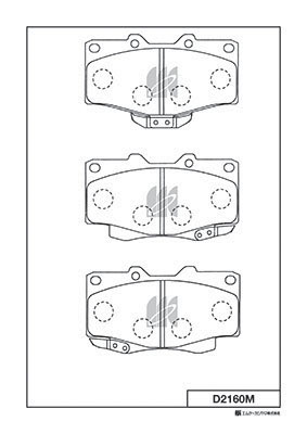 Комплект тормозных колодок, дисковый тормоз   D2160M   MK Kashiyama