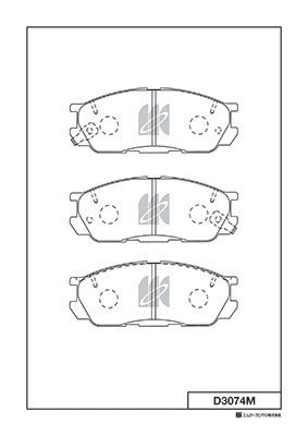 Комплект тормозных колодок, дисковый тормоз   D3074M   MK Kashiyama