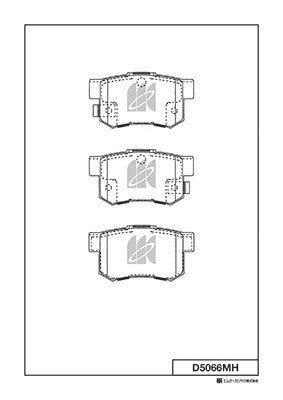 Комплект тормозных колодок, дисковый тормоз, MK Kashiyama, D5066MH