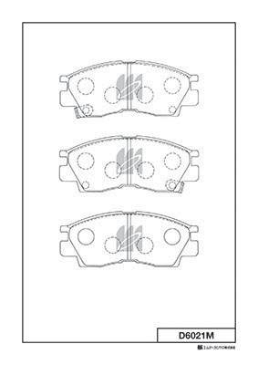 Комплект тормозных колодок, дисковый тормоз   D6021M   MK Kashiyama