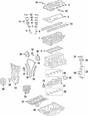 Уплотняющее кольцо, коленчатый вал   12584041   GENERAL MOTORS