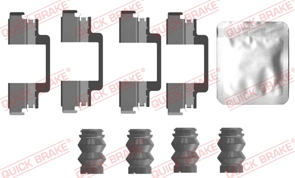 Комплект приладдя, накладка дискового гальма   109-0121   QUICK BRAKE