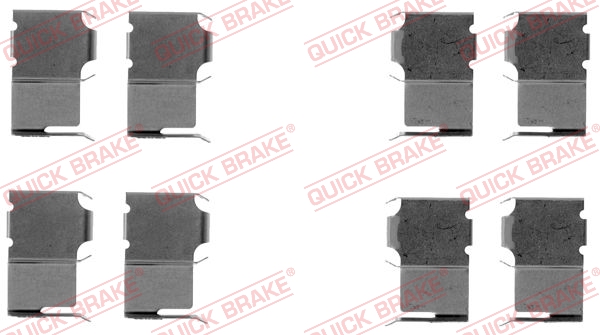 Комплект приладдя, накладка дискового гальма   109-1063   QUICK BRAKE