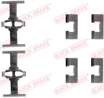 Комплект приладдя, накладка дискового гальма   109-1092   QUICK BRAKE