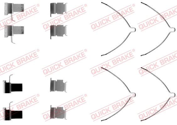 Комплект приладдя, накладка дискового гальма   109-1261   QUICK BRAKE