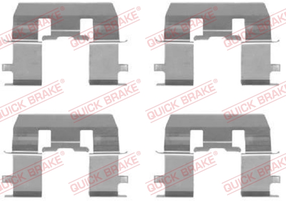 Комплект приладдя, накладка дискового гальма   109-1281   QUICK BRAKE