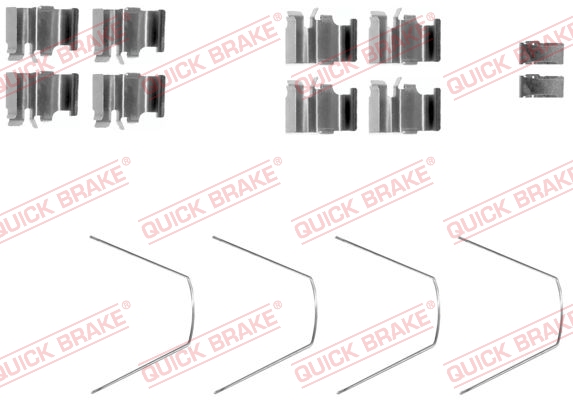 Комплектующие, колодки дискового тормоза   109-1651   QUICK BRAKE