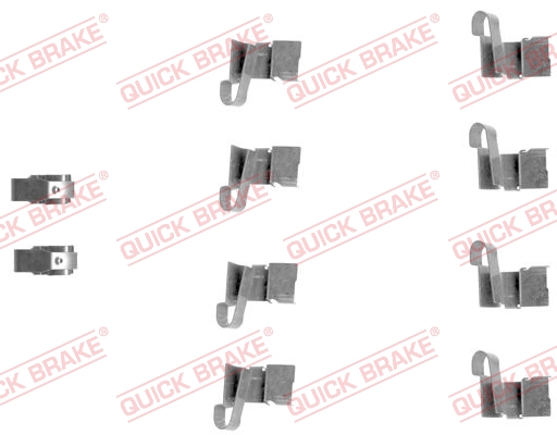 Комплектующие, колодки дискового тормоза   109-1671   QUICK BRAKE