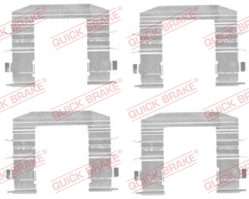Комплектующие, колодки дискового тормоза   109-1708   QUICK BRAKE