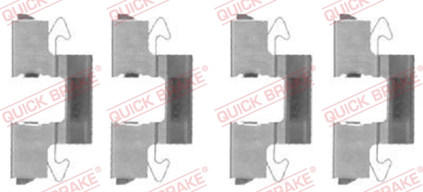 Комплект приладдя, накладка дискового гальма   109-1714   QUICK BRAKE