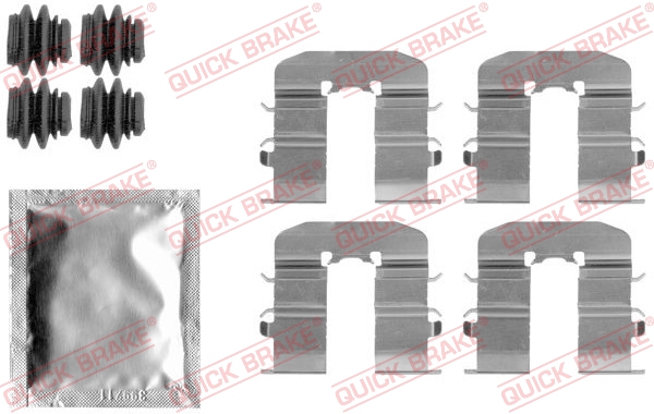 Комплектующие, колодки дискового тормоза   109-1814   QUICK BRAKE